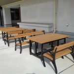 国産材活用WPCテーブル・ベンチセットで憩いの時間を♪