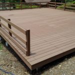 国産木粉を活用したWPCウッドデッキ＠わじきキャンプ村
