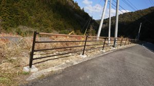 ガードパイプ＠木頭森林組合土場